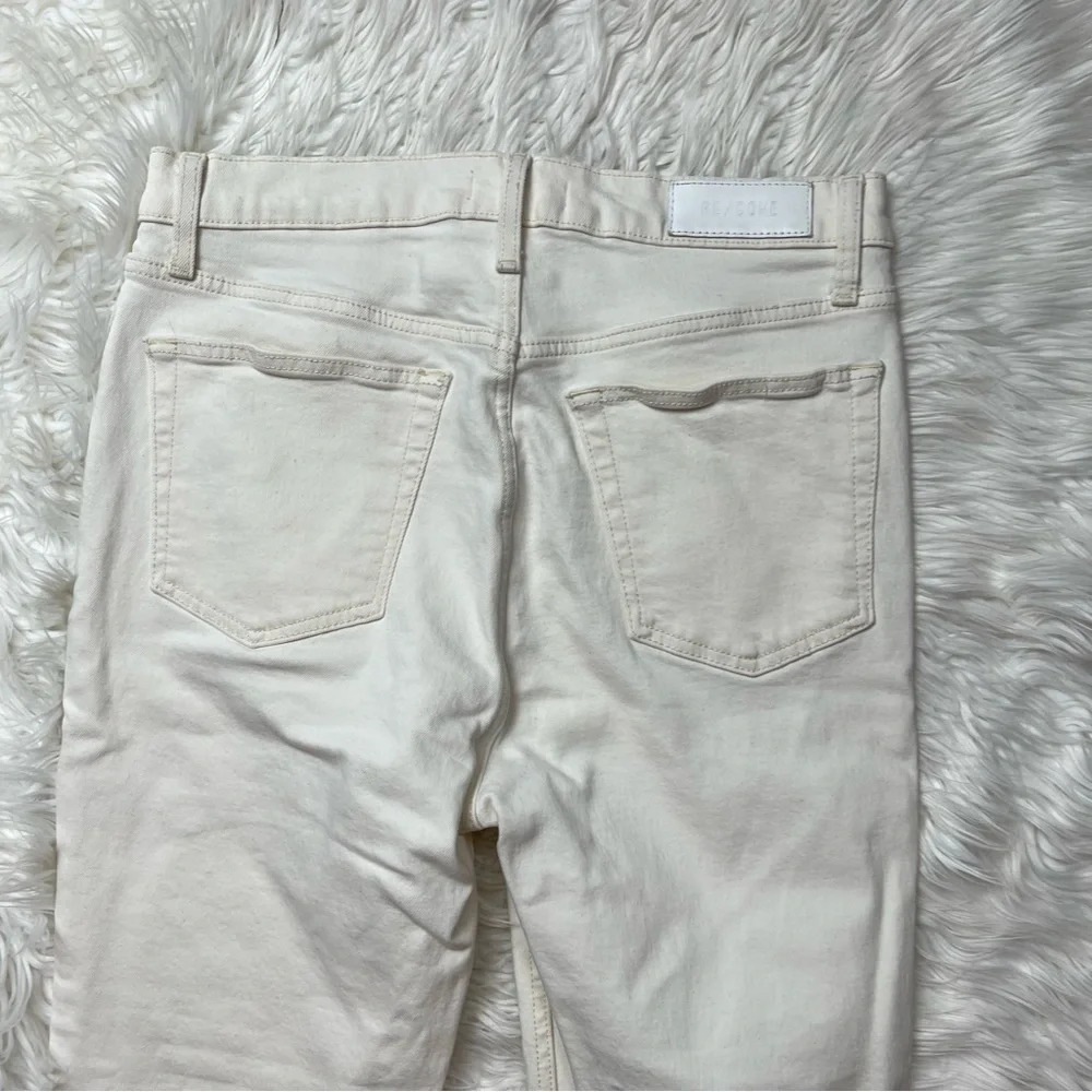 RE/DONE 90s High Rise Ankle Crop Jeans Vintage White Denim Casual Women’s 30 - Picture 11 of 12